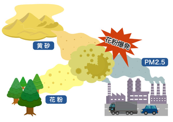 なぜ黄砂で肌が荒れるの?花粉やPM2.5との違い