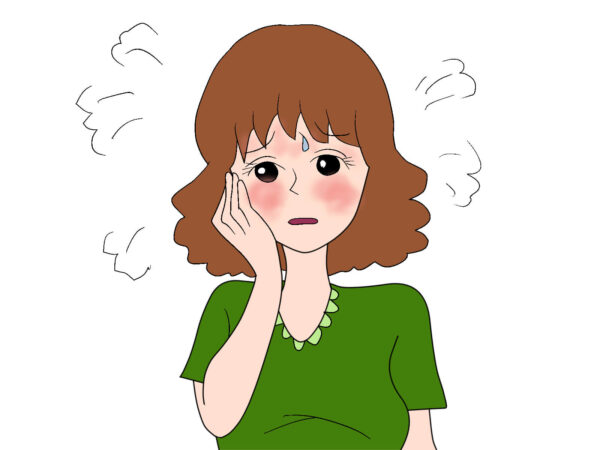 体の変化：疲れやすい、ほてり（ホットフラッシュ）、月経不順